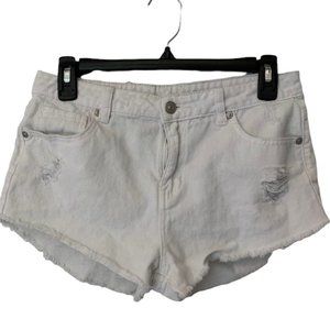 Women's White Jean Shorts Size 9/10